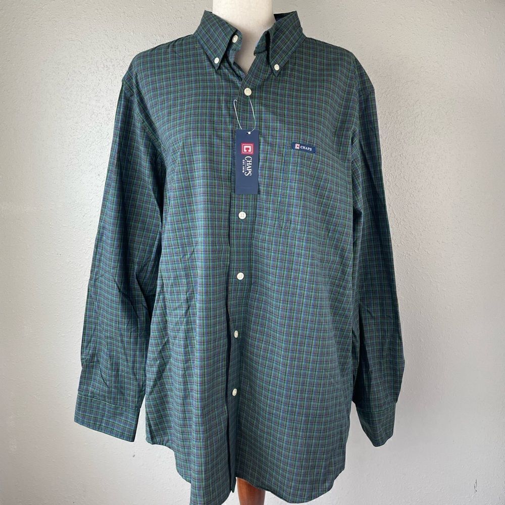 NWT Chaps Button Down Dress Shirt Size L